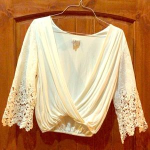 Liv Los Angeles white embroidered blouse
